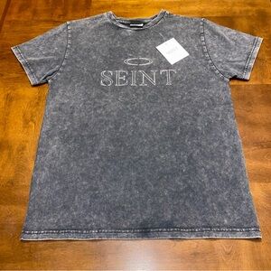 NWT SEINT 100% Cotton Branded Tee Shirt Size XS
